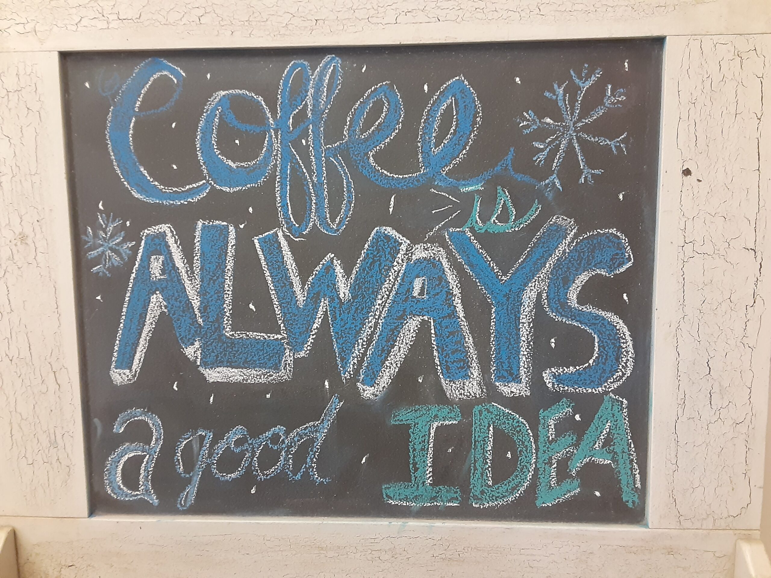 Coffee is always a good idea! And South Mountain Creamery Half and Half. Coffee is always a good idea! And South Mountain Creamery Half and Half.